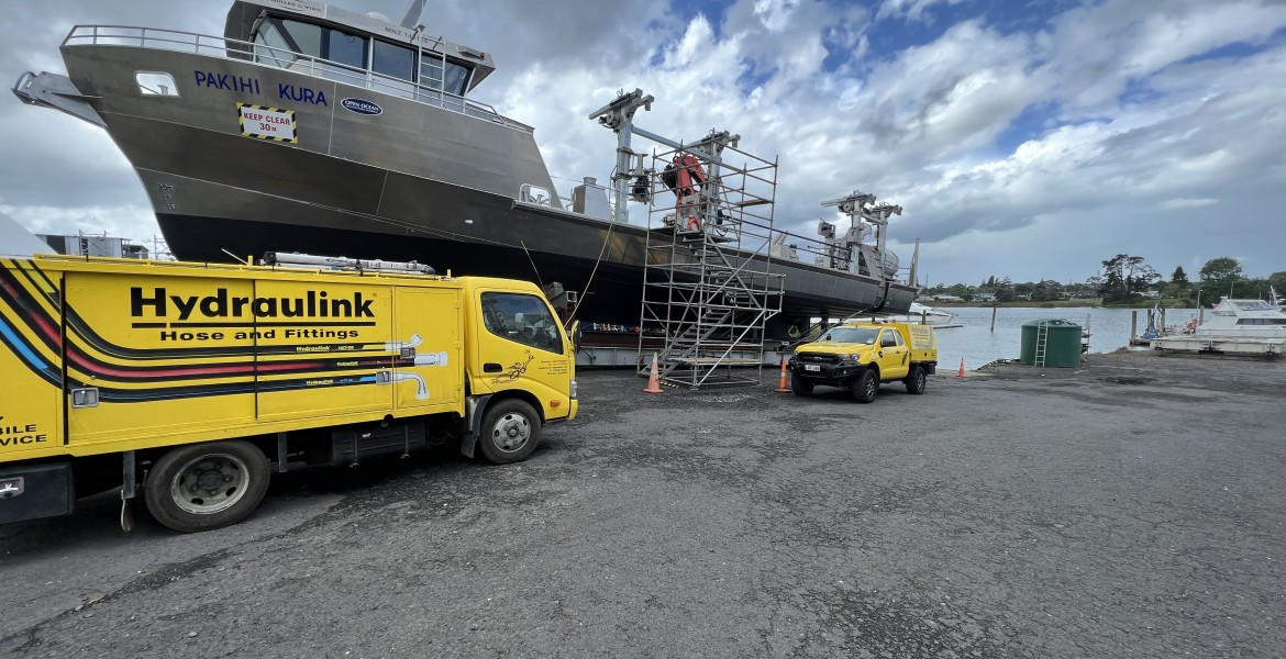 McMullen & Wing masterpiece of marine engineering entrusted to safety and performance of Hydraulink hose and fittings
